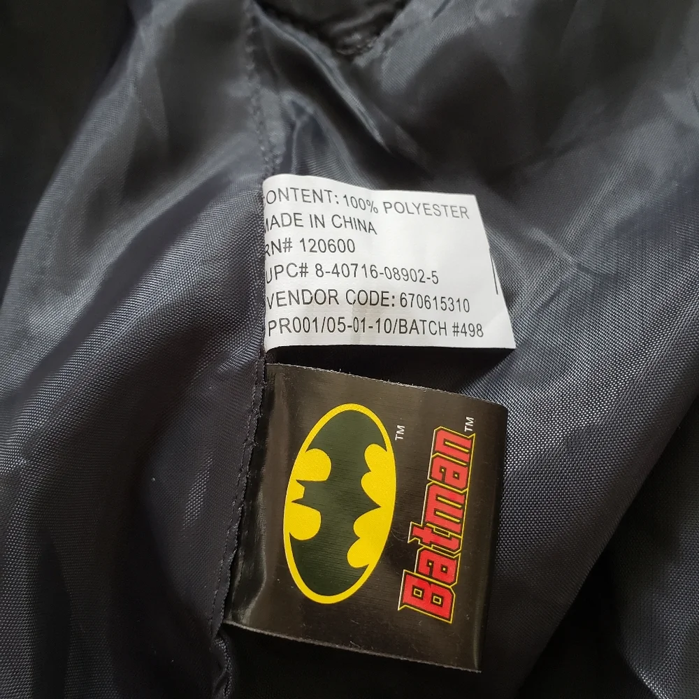 DC Comics Batman Tote Bag Pocket Lined Black Book Bag School Travel Gym NEW - Picture 6 of 12